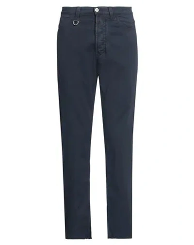 Paolo Pecora Man Pants Midnight Blue Size 34 Cotton, Elastane