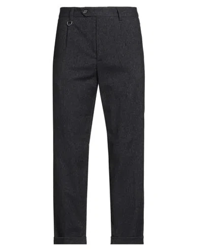 PAOLO PECORA PAOLO PECORA MAN PANTS MIDNIGHT BLUE SIZE 34 COTTON, POLYESTER, VISCOSE, ELASTANE