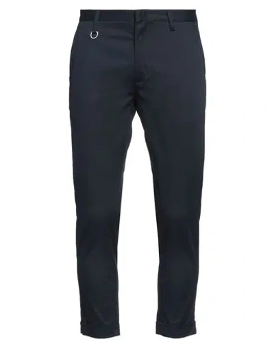 Paolo Pecora Man Pants Midnight Blue Size 36 Cotton, Elastane