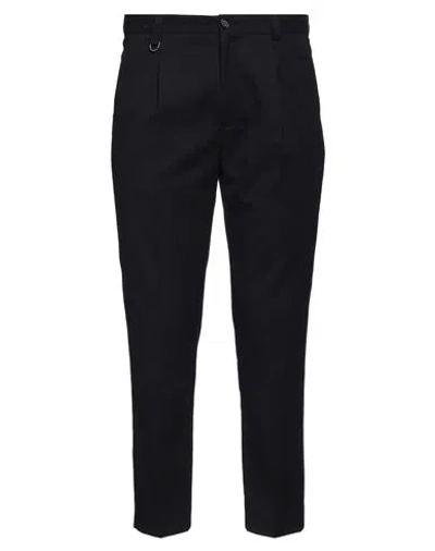 PAOLO PECORA PAOLO PECORA MAN PANTS MIDNIGHT BLUE SIZE 38 POLYESTER, VISCOSE, ELASTANE