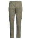 Paolo Pecora Man Pants Military Green Size 28 Cotton, Elastane