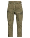 Paolo Pecora Man Pants Military Green Size 30 Cotton, Elastane