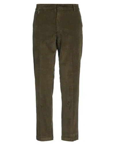 Paolo Pecora Man Pants Military Green Size 32 Cotton, Elastane