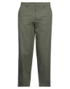 Paolo Pecora Man Pants Military Green Size 38 Cotton, Elastane In Green