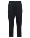 Paolo Pecora Relaxed Fit Chinos With Ankle Cuffs In Navy Blue
