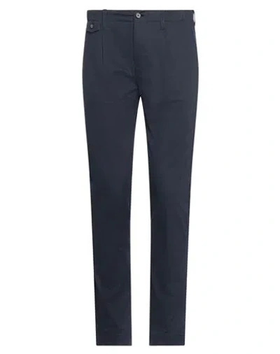 Paolo Pecora Man Pants Navy Size 28 Cotton, Elastane In Navy Blue