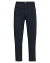Paolo Pecora Man Pants Black Size 32 Cotton, Elastane In Navy