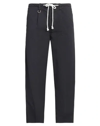 Paolo Pecora Man Pants Navy Size 32 Cotton, Elastane In Blue