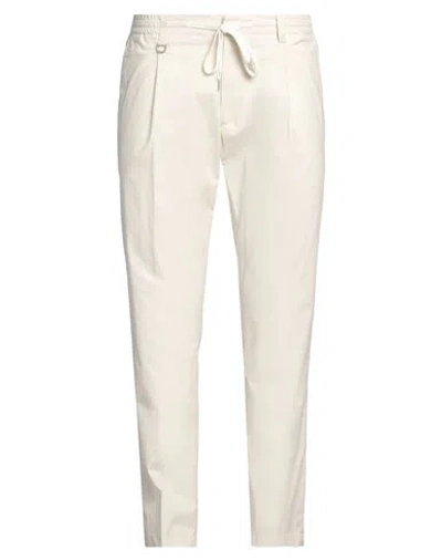 Paolo Pecora Man Pants Off White Size 36 Cotton, Elastane