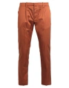 Paolo Pecora Man Pants Rust Size 38 Viscose, Cotton, Elastane In Brown