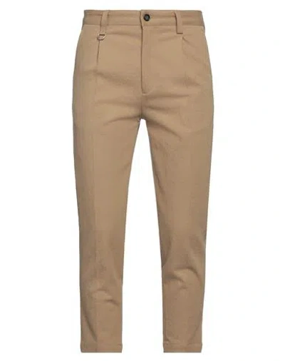 Paolo Pecora Man Pants Sand Size 28 Cotton, Wool, Polyester, Elastane In Beige