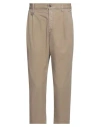 Paolo Pecora Man Pants Sand Size 36 Cotton, Elastane In Beige