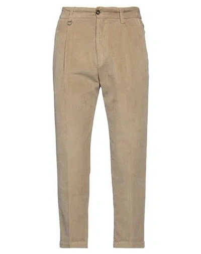 Paolo Pecora Man Pants Sand Size 32 Cotton, Elastane In Beige