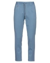 Paolo Pecora Man Pants Slate Blue Size 36 Viscose, Polyamide, Elastane