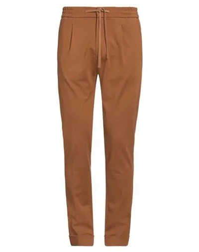 Paolo Pecora Man Pants Tan Size 32 Viscose, Polyamide, Elastane In Brown
