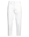 Paolo Pecora Man Pants White Size 32 Cotton, Elastane
