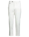 Paolo Pecora Man Pants White Size 36 Cotton, Elastane