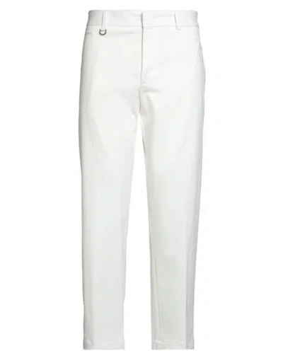 Paolo Pecora Man Pants White Size 36 Cotton, Elastane