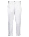 Paolo Pecora Man Pants White Size 38 Cotton, Elastane In White