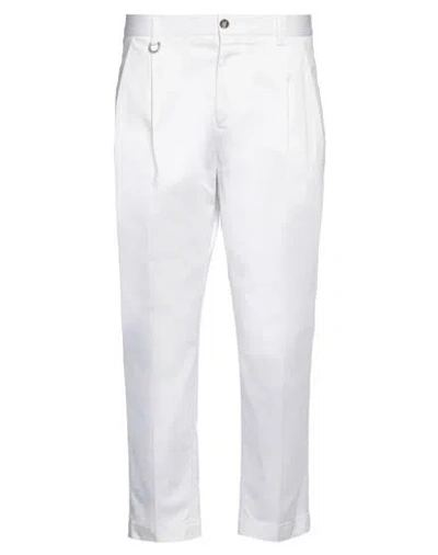 PAOLO PECORA PAOLO PECORA MAN PANTS WHITE SIZE 38 COTTON, ELASTANE