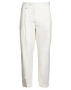 Paolo Pecora Man Pants White Size 36 Lyocell, Cotton In White