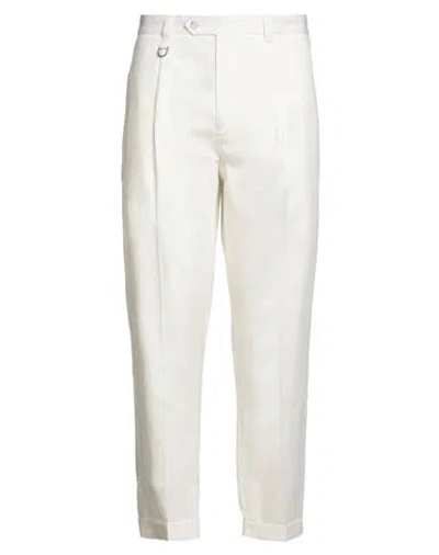 Paolo Pecora Man Pants White Size 36 Lyocell, Cotton
