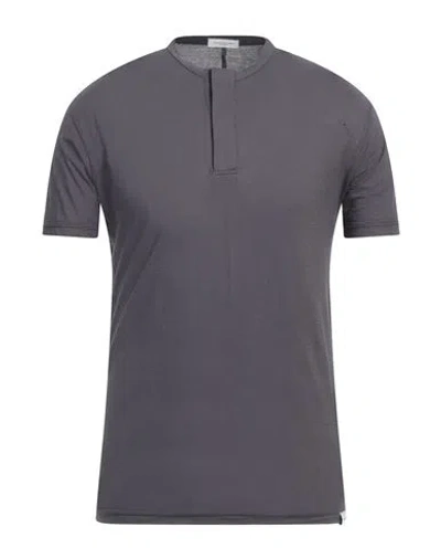 Paolo Pecora Man Polo Shirt Lead Size Xxl Cotton In Grey