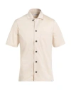 Paolo Pecora Man Shirt Beige Size M Cotton In Brown