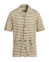 Paolo Pecora Man Shirt Beige Size S Linen In Neutral