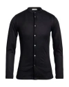 Paolo Pecora Man Shirt Black Size 14 ½ Cotton In Black