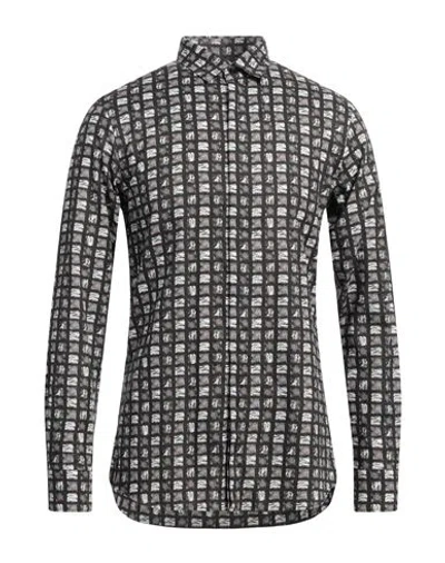 Paolo Pecora Man Shirt Black Size 17 Cotton