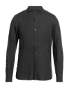 Paolo Pecora Man Shirt Black Size 15 ½ Linen