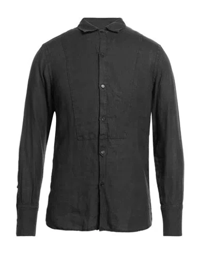 Paolo Pecora Man Shirt Black Size 15 ½ Linen