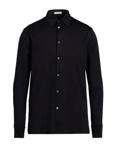 Paolo Pecora Man Shirt Black Size 17 ½ Cotton In Animal Print