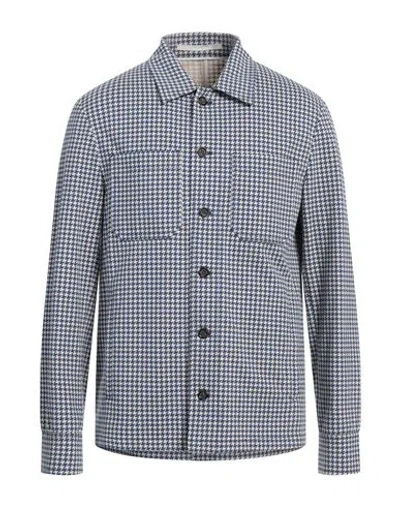 Paolo Pecora Man Shirt Blue Size M Cotton, Polyamide, Elastane