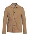 Paolo Pecora Man Shirt Camel Size 38 Viscose, Polyamide, Elastane In Beige