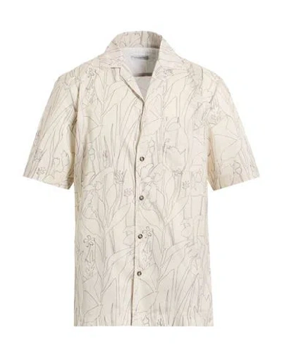 PAOLO PECORA PAOLO PECORA MAN SHIRT CREAM SIZE 15 ¾ COTTON