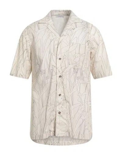 Paolo Pecora Man Shirt Cream Size M Cotton In White