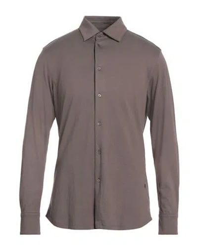 Paolo Pecora Man Shirt Dove Grey Size 16 Cotton