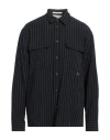 Paolo Pecora Man Shirt Midnight Blue Size 15 ¾ Cotton, Elastane