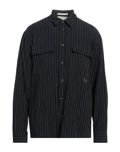 Paolo Pecora Man Shirt Midnight Blue Size 15 ¾ Cotton, Elastane