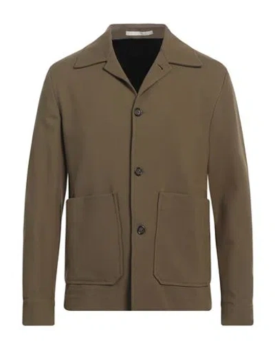 Paolo Pecora Melange-effect Button-up Jacket In Brown