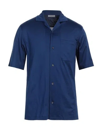 Paolo Pecora Man Shirt Navy Size M Cotton