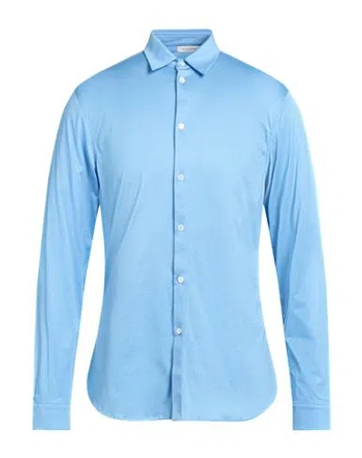 Paolo Pecora Man Shirt Sky Blue Size 17 Cotton