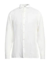 Paolo Pecora Man Shirt White Size 16 Linen