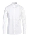 Paolo Pecora Man Shirt White Size 17 Cotton, Elastane In White