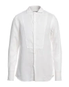 Paolo Pecora Man Shirt White Size 16 Linen