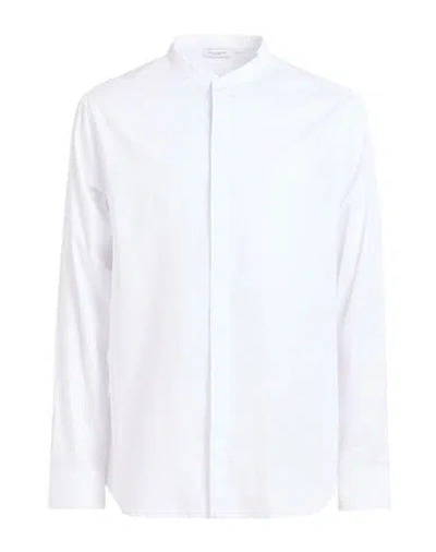 Paolo Pecora Man Shirt White Size 17 Cotton, Elastane
