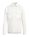 Paolo Pecora Man Shirt White Size L Cotton, Elastane