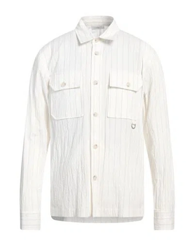 Paolo Pecora Man Shirt White Size L Cotton, Elastane